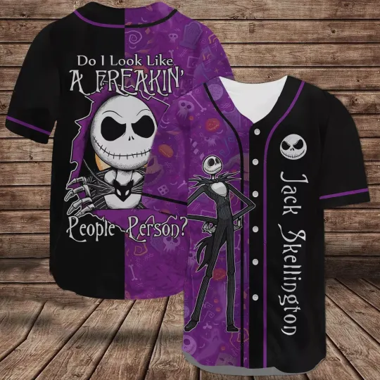 Discover Halloween Jack Skellington Do I Look Like A Freakin  3D BASEBALL JERSEY SHIRT