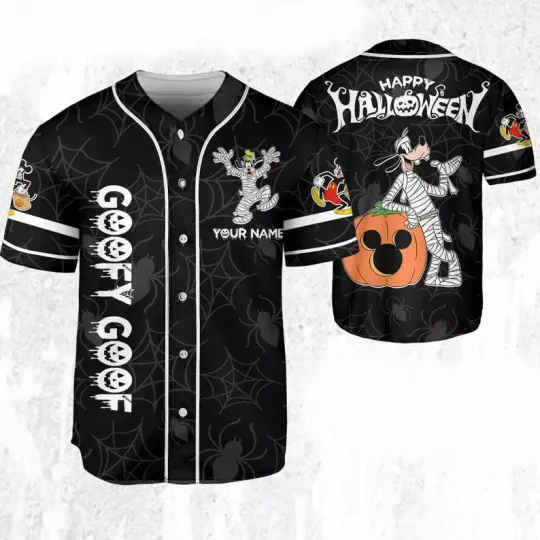 Discover Personalized Goofy Costume Mummy Halloween Pumpkin BASEBALL JERSEY SHIRT US Size