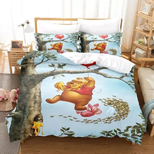 Discover Pooh Bear & Piglet Winnie The Pooh Quotes I'll Always Be 3D Quilt Bedding Set