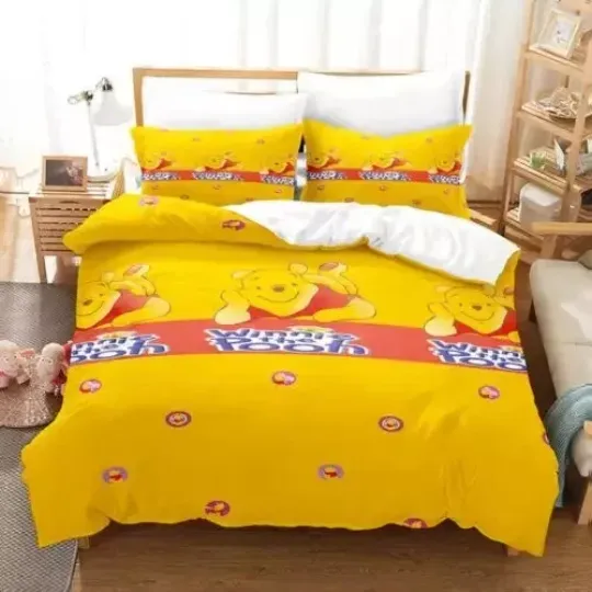 Cute Pooh Bear Winnie The Pooh I'm Short Fat And Proud Of 3D Quilt Bedding Set