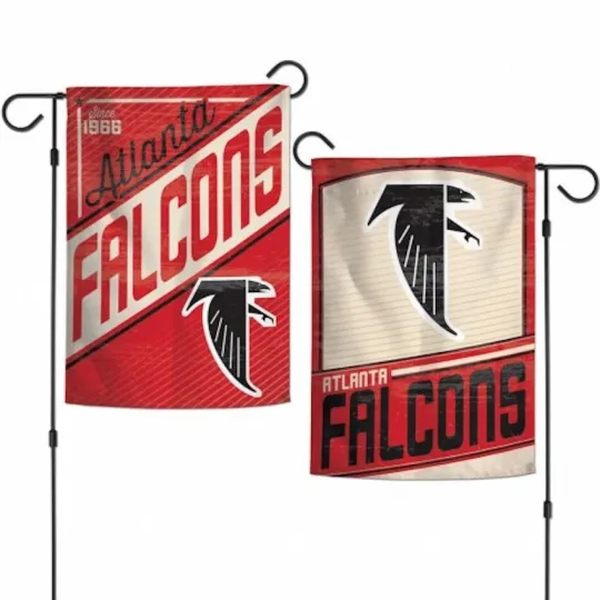 Atlanta Falcons  football Garden Flag Two-Sided Retro 12.5" x 18"