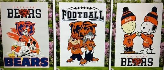 Discover Garden Flag 12x18 football Football Bears Handmade Double Sided Snoopy Taz Mickey