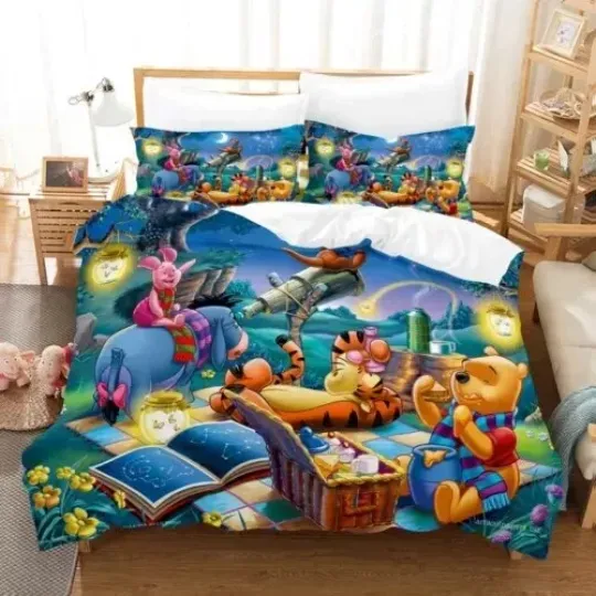 Life Is A Journey To Be Experienced Winnie The Pooh 3D Quilt Bedding Set