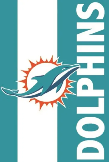 Miami Dolphins Premium Garden Flag Banner, Double Sided