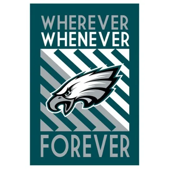 Discover Philadelphia Eagles Football Forever football 2-Sided 18" x 12.5" Garden House Flag