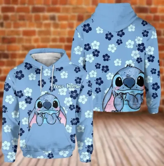 Discover Halloween Personalized Stitch Hoodie And, Disney Lilo And Stitch Shirt, Ohana Wo