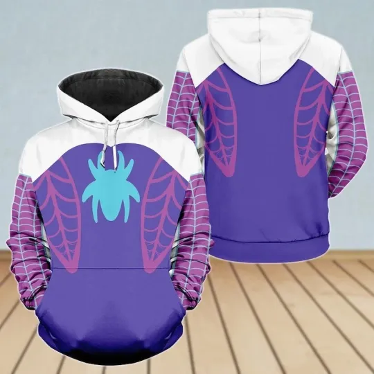 Spider Gwen Hoodie, Gwen Stacy Spider Womens, Disney Spider Gwen Cosplay Costume