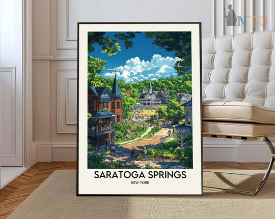 Discover Saratoga Springs Print Black and White, Saratoga Springs Wall Art, Saratoga Springs Poster, Saratoga Springs Photo, New York, USA