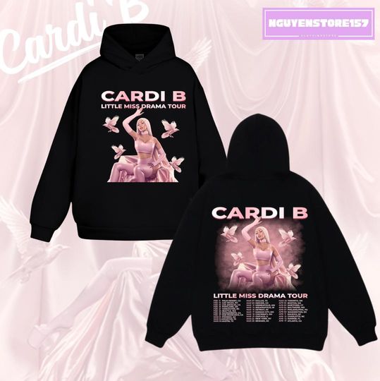 Discover Cardi B Inspired Shirt, Little Miss Drama Tour Merch 2026, Hip Hop Rapper Graphic Tee for Music Lovers QT29