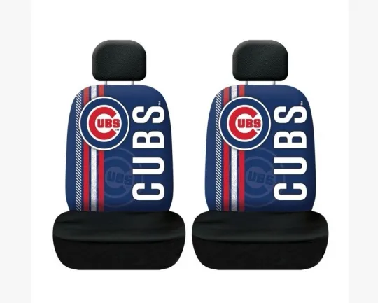New Universal  Chicago Cubs Low Back Front Seat Covers Pair