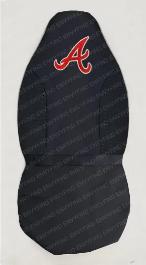 New  Atlanta Braves 1pc Front High Back Car Truck Seat Cover with Mesh