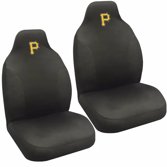 Discover MLB Pittsburgh Pirates Car Truck 2 Front Bucket Seat Covers Official Licensed