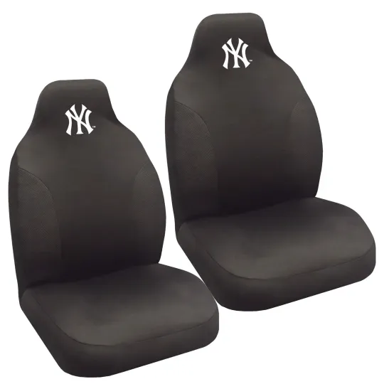 Discover New 2PC Set MLB New York Yankees Car High Back Front Seat Covers
