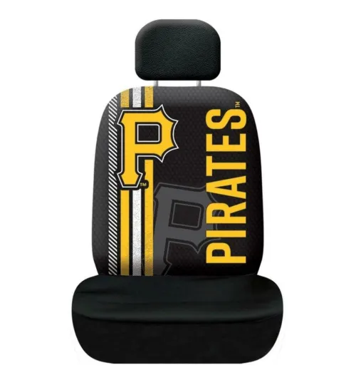 Discover Pittsburgh Pirates Rally Design Seat Cover [NEW] MLB Car Truck Seatbelt Bucket
