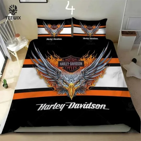 Discover 3D H davidson Motorcycle Quilt Cover Duvet Cover Bedding Pillowcase VH39999