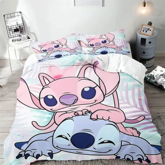 Discover Lilo and Stitch Duvet Cover Bedding Set Gift  Adult Single Double Queen Sizes