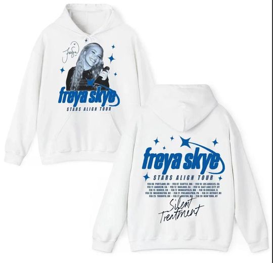 Discover Freya Skye Silent Treatment Channel Zombies 4 Nova Bright Graphic Hoodie Stars Align Tour 2026 Festival