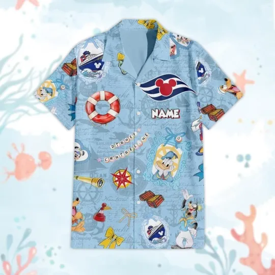 Discover Custom Mickey Cruise Jersey, Disney Friends Hawaiian Shirt, Disney Cruise Family