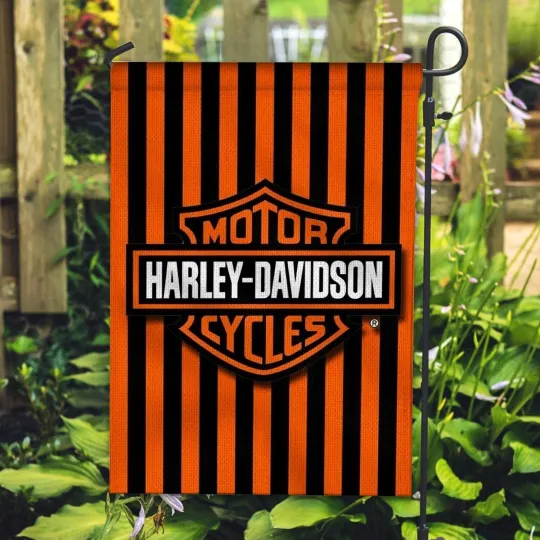 H davidson House & Garden Flag Motorcycle Decor for Home and Yard