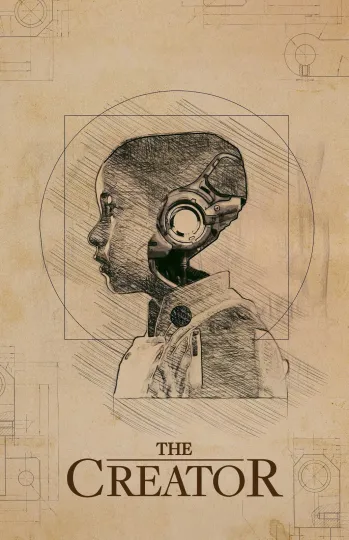 Discover AA4625 The Creator Film Poster Gareth Edwards 2023 Vertical Matte