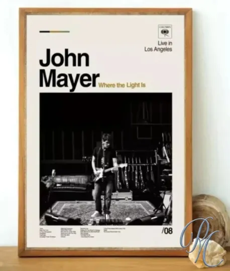 Discover John Mayer Where The Light Is Album Poster, Wall Art, Home Decor
