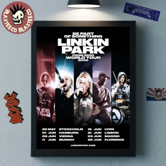 Linkin Park From Zero 2026 Europe Tour Vertical Poster | Home Decor Wall Art