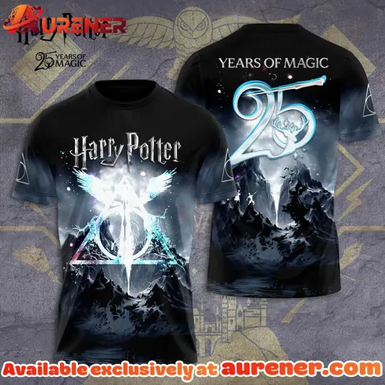 Discover Harry Potter 25th Anniversary All Over Print 3D T-shirt Gift For Fan