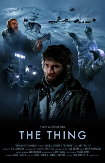 Discover The Thing Film Poster by John Carpenter 1982 Blue Vertical Poster