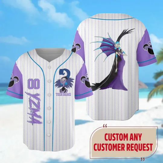Discover Custom Disney Yzma Halloween Baseball Jersey Emperor New Groove Baseball Jersey