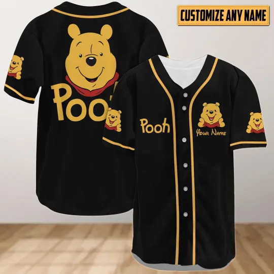 Discover Custom Winnie The Pooh Baseball Jersey Disney Pooh Bear Jersey