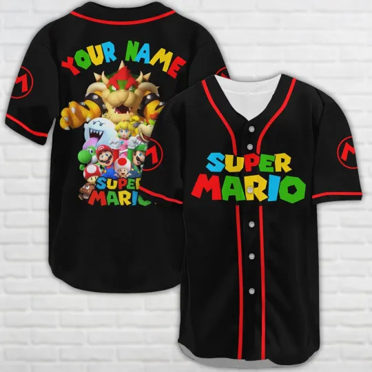 Discover Custom Super Mario Baseball Jersey Mario Bros Jersey Shirt