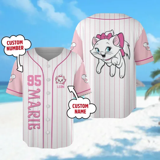 Discover Custom Marie Cat Baseball Jersey Disney The Aristocats Baseball Jerey