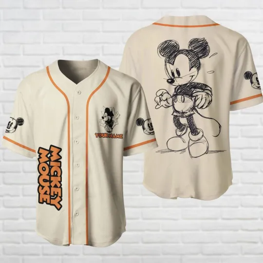 Discover Custom Mickey Baseball Jersey Disney Mouse Jersey Shirt