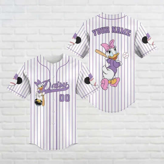 Discover Daisy Duck Baseball Jersey Disney Cartoon Baseball Shirt Personalized Jersey