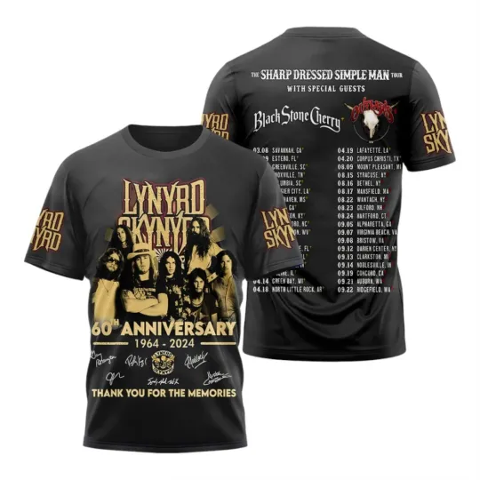 Lynyrd Skynyrd ZZ Top Tour 2024 All Over Print T-shirt Hoodie For Men Women