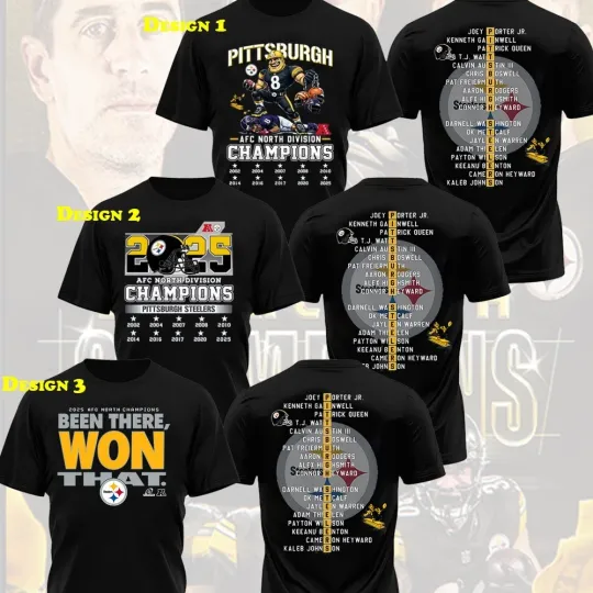 Discover Pittsburgh Steeler 2025 AFC North Division Champions Roster Both Side For Fans