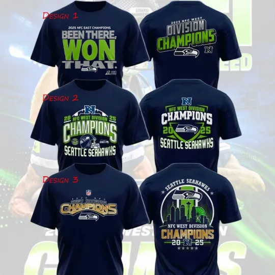 Discover Seattle Seahawks 2025 NFC West Division Champions Both Side For Fans