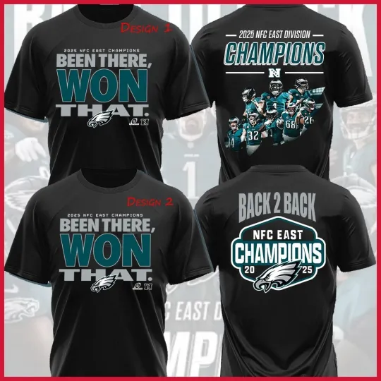 Discover Philadelphia Eagles Back-to-Back NFC East Division Champions 2025 Celebrate