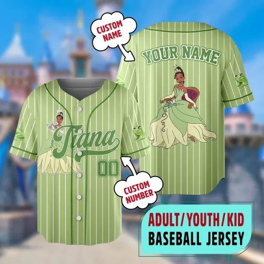 Discover Custom Disney Princess Tiana Baseball Jersey Custom Tiana Baseball Jersey