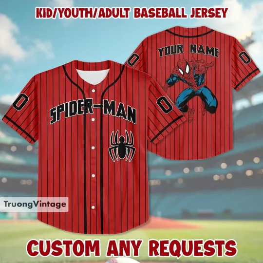 Discover Custom Spiderman Baseball Jersey Spiderman Baseball Jersey AdultYouthKids Jersey