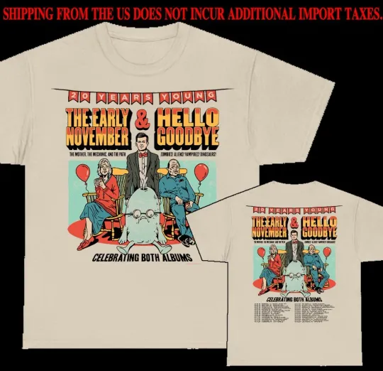 Discover New The Early November and Hellogoodbye 20 Years Young Tour 2026 Collection