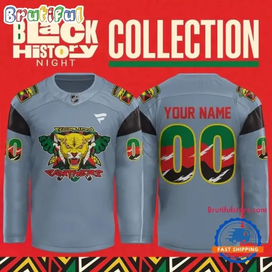 Discover Florida Panther 2025 Hockey Black History Night Custom Hockey Jersey