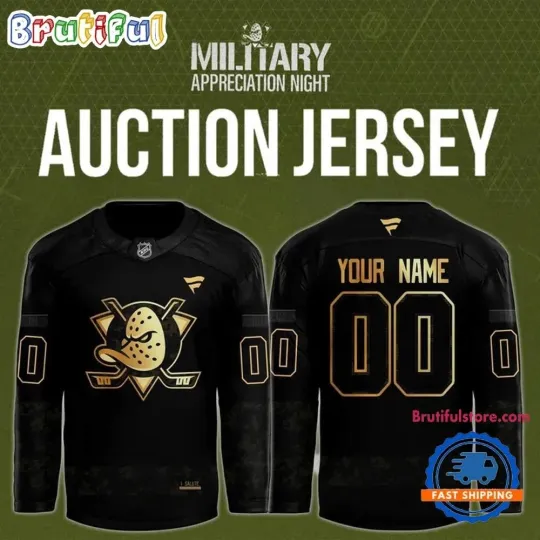 Discover Anaheim Duck Military Night 2025 Hockey Jersey Custom Name And Number