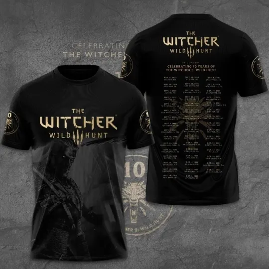 Discover The Witcher 3 Wild Hunt 3D Shirt Geralt Of Rivia Gift for Fans Series Film Tee