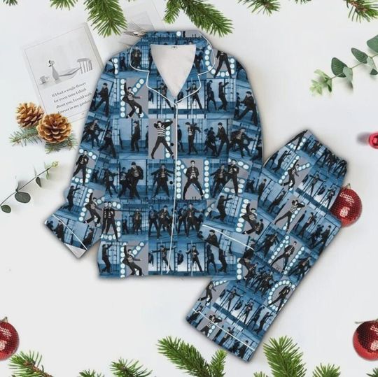 Discover Elvis Presley Pajamas Set, Elvis King Pajamas, Rock and Roll Pajamas, Short Pajamas for Adults