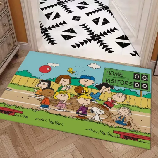 Discover Peanuts Snoop Print Door Mat Kitchen / Bathroom With Non-slip Backing