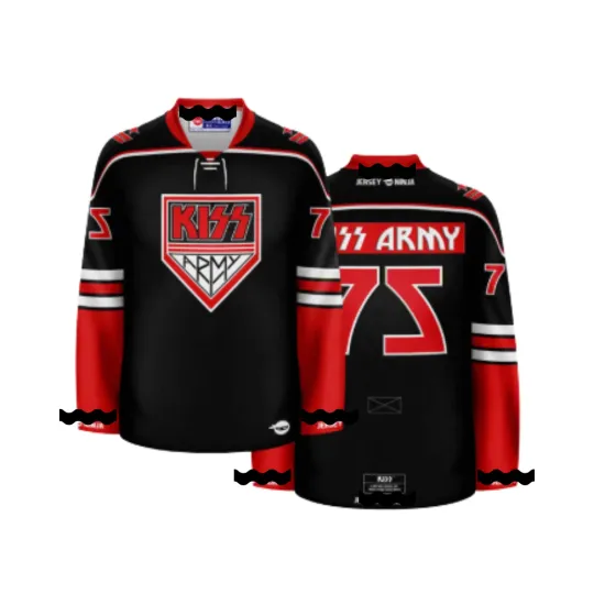 Discover KISS Army Red/Black Hockey Jersey