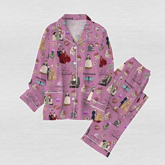 Discover Outlander Valentine Pajamas Set, TV Series Family Pajamas, Outlander Lallybroch Women Pajamas, Matching Pajamas Set, Movie Lover Gifts