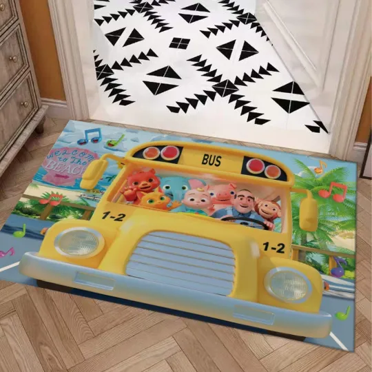 Discover Coco melon Bus Print Door Mat Kitchen / Bathroom With Non-slip Backing