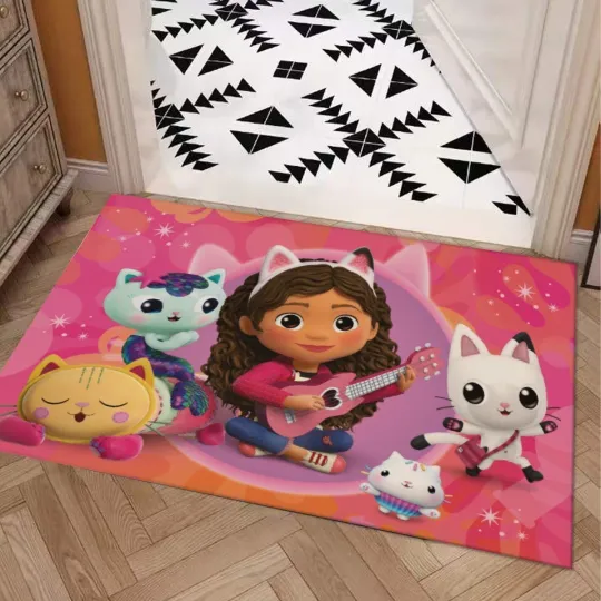 Discover Gabby's Dollhouse Cartoon Print Doormat Rug Carpet With Non-slip Backing